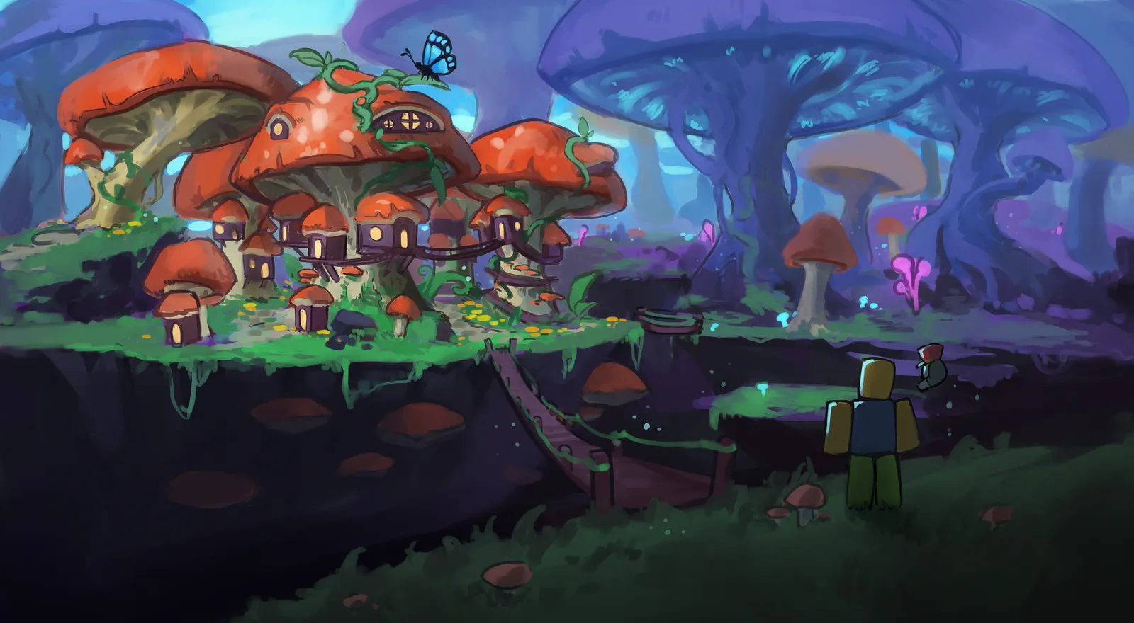 Egg Hunt 2026 world art: Florentine Forest's glowing mushroom village